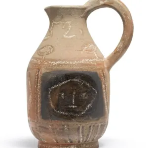 Cruche en grès Bellarmine Bartmannkrug Allemagne 16e-17e siècle décor visages barbus médaillons en relief authentique