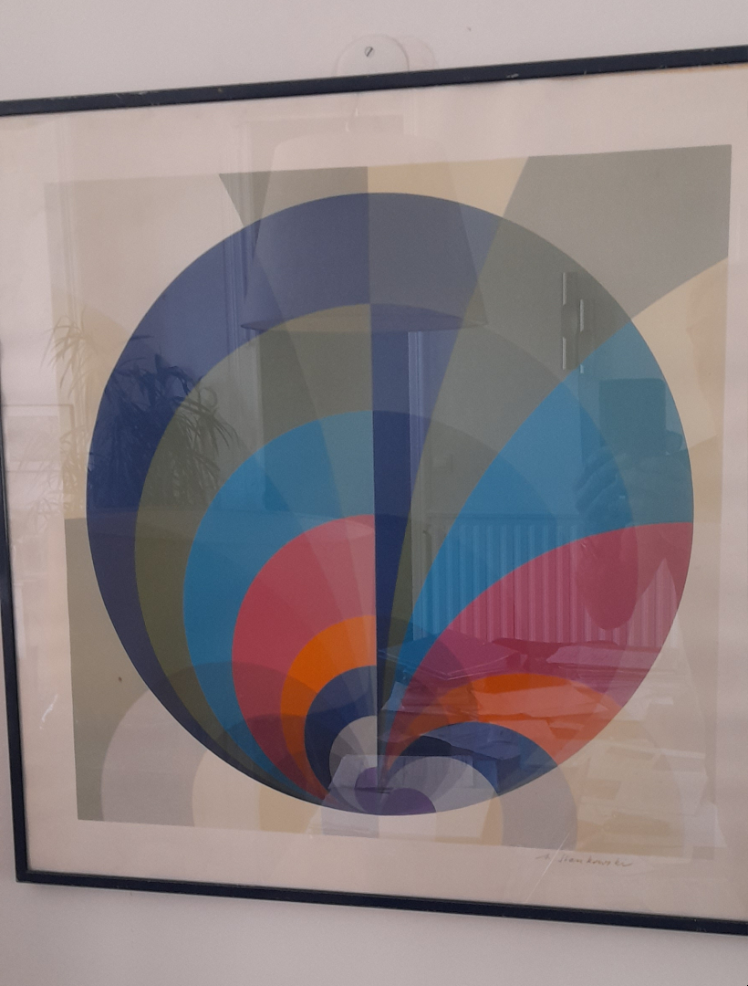 Peinture abstraite géométrique contemporaine sur toile Kate Hooray Osmond 2020-2025