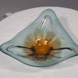 Coupe centre de table en verre sommerso Murano 1965-1975 attribuée à Flavio Poli ou Seguso