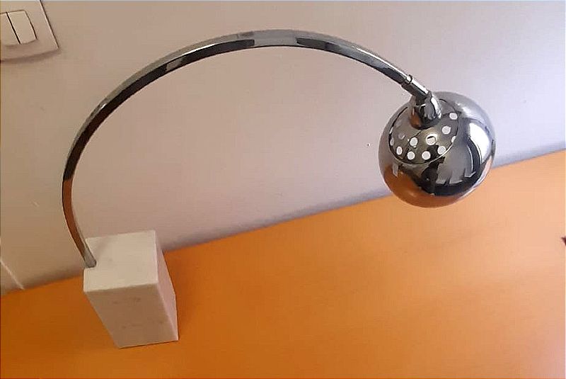 Lampe de Bureau Moderne Acier Inoxydable Fin 20e Siècle