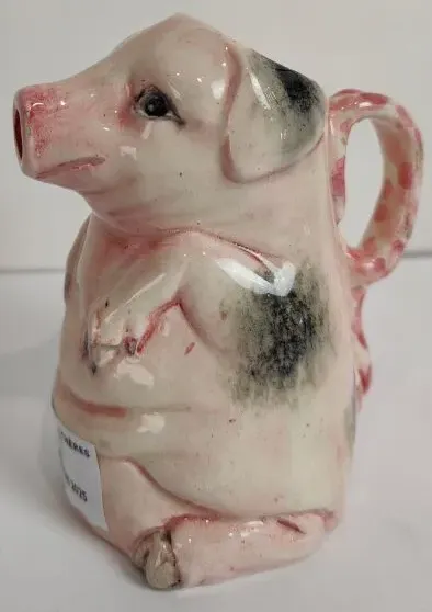 Pichet Cochon Art Déco Céramique Début 20ème Siècle