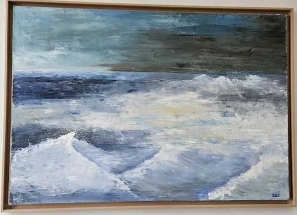 Peinture à l'huile sur toile marine XIXe siècle