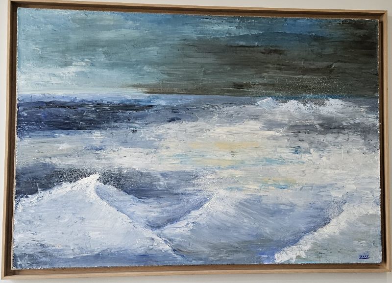 Peinture à l'huile sur toile marine XIXe siècle