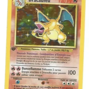 Carte Pokémon Dracaufeu Holographique 1ère Édition Française 1999 Wizards of the Coast