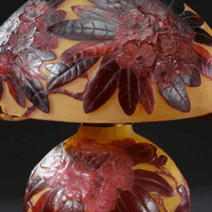 Lampe Art Nouveau Verre Camée Émile Gallé 1925