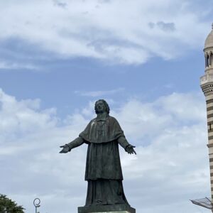 Statue Néoclassique en Bronze de l'Évêque de Marseille, XIXe Siècle