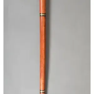 Bâton de Marche Victorien en Bois et Bronze XIXe Siècle