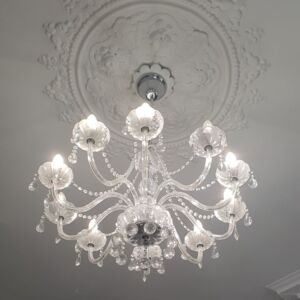 Lustre en Cristal Art Nouveau Début XXe Siècle