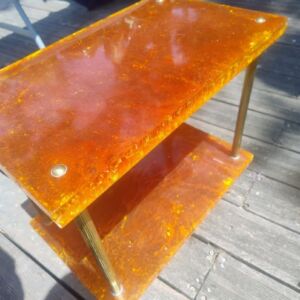 Table Basse Moderne Métal Chromé Marie-Claude de Fouquières 1970