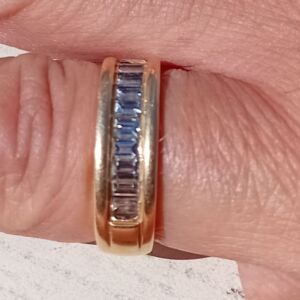 Bague Art Déco Or 18 Carats Saphirs Diamants 1920-1930