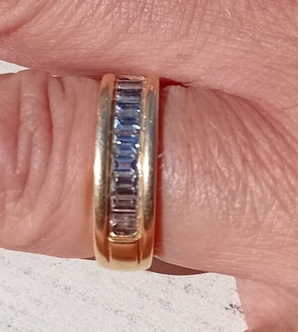 Bague Art Déco Or 18 Carats Saphirs Diamants 1920-1930